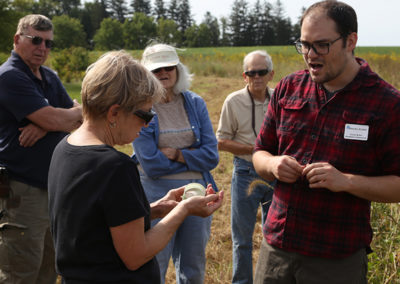 Pollinator conservation specialist during CRP Pollinator Habitat Field Day