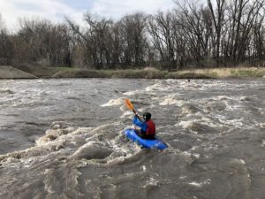 whitewater kayakers in the South Skunk River
