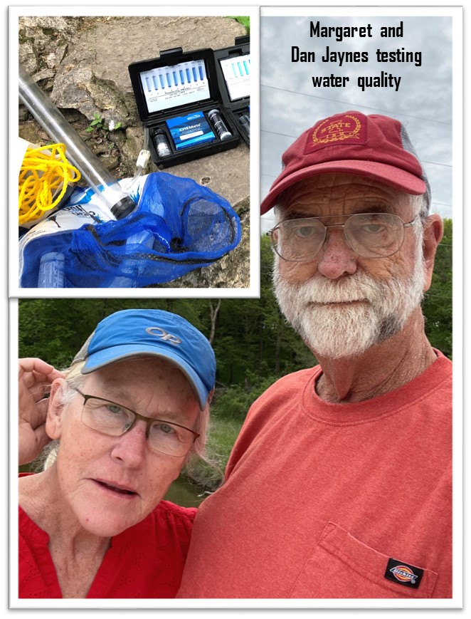volunteers testing water quality