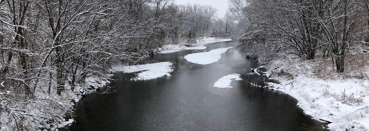 South Skunk River after the first snows of November.