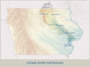 Cedar River watershed map, courtesy of IIHR