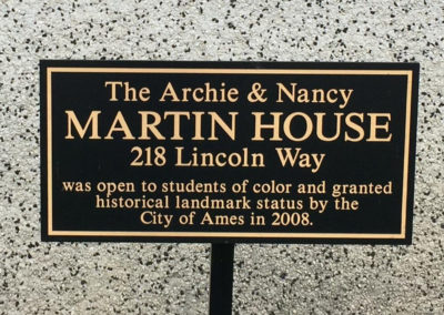 Martin House Historical Plaque