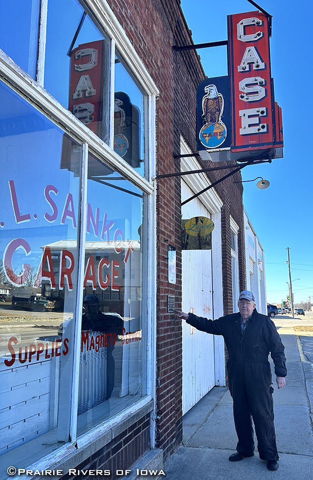 Bill Sankot Outside of His Historic Garage