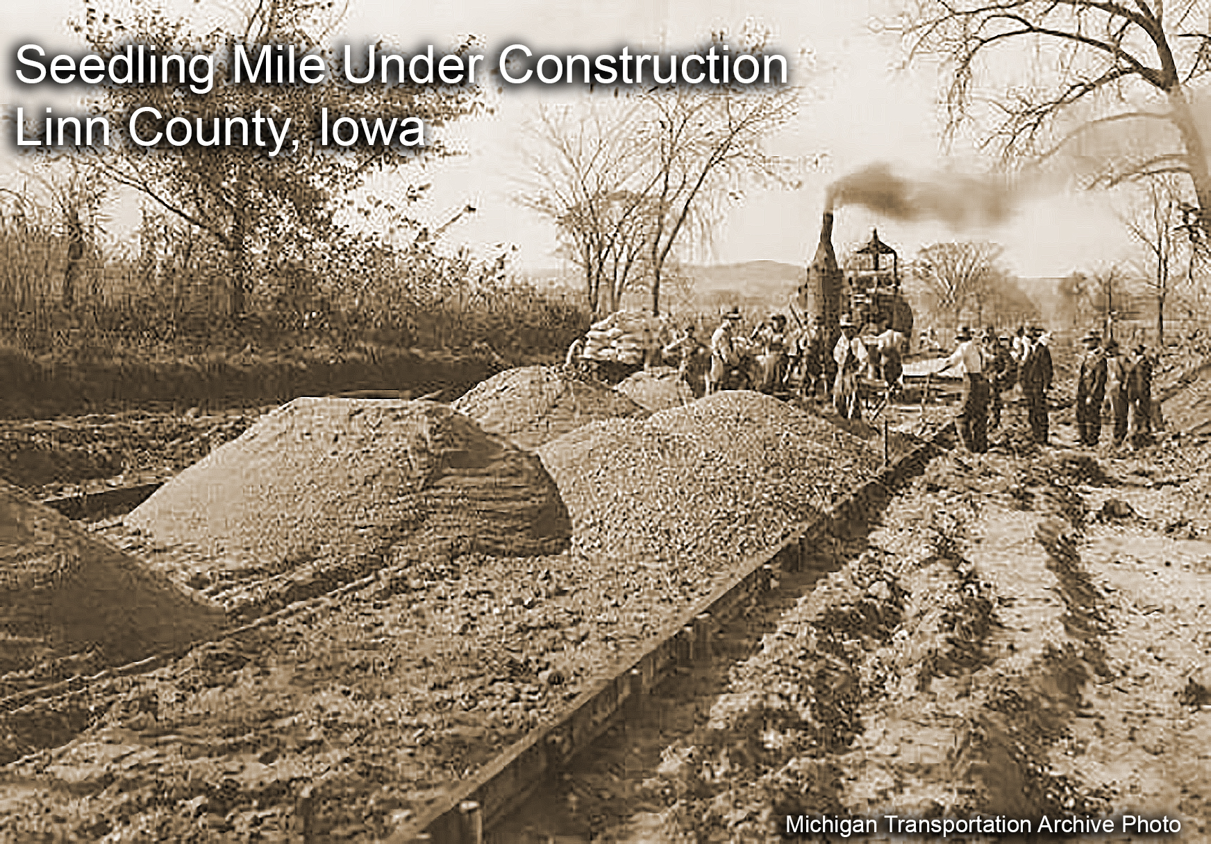 Seedling Mile Under Construction in Linn County, Iowa