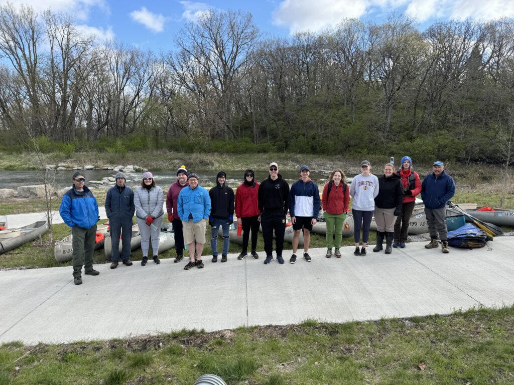 16 people participated in the cleanup (2 not pictured, photo credit: Jake Moore)