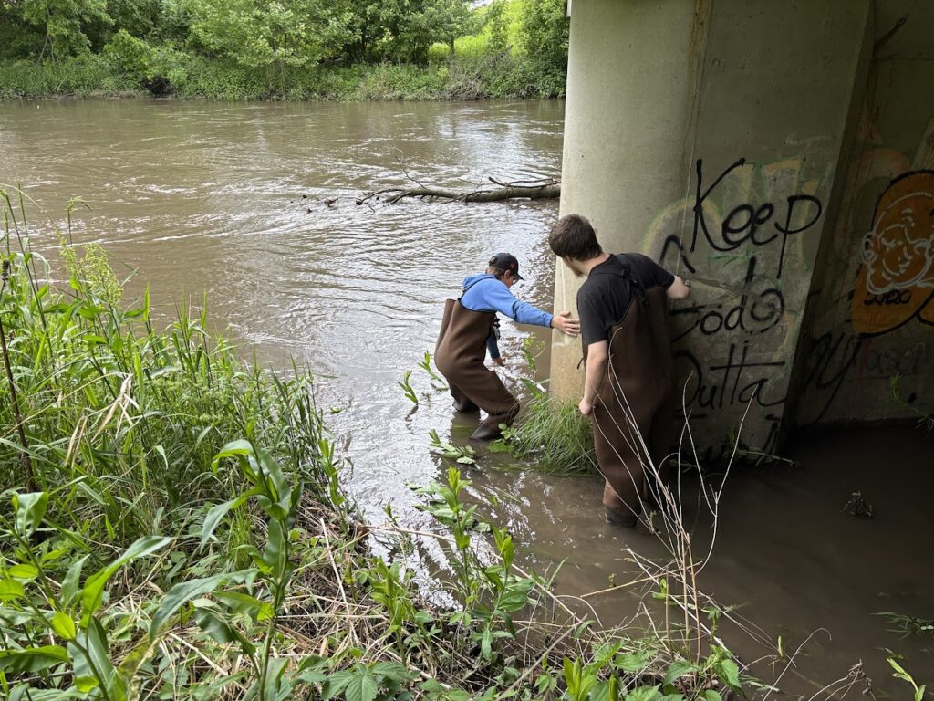 Ames High students test water quality in Ioway Creek
