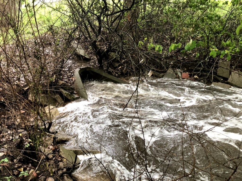 Storm sewer outlet in Ames